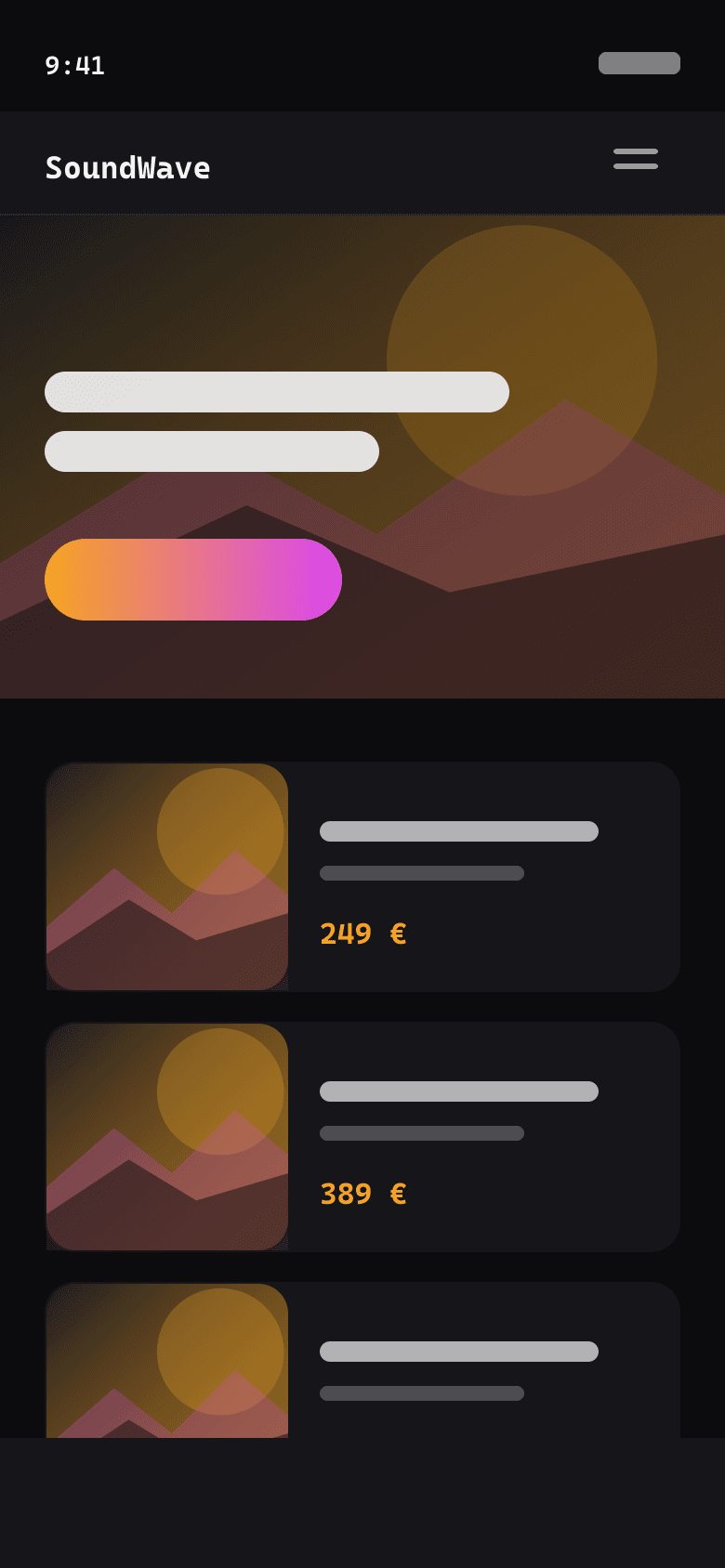 SoundWave — vue mobile